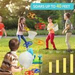 WATUDOU 15 PCS Flying Disc Launcher Outdoor Indoor Game Toys Gifts for 3 4 5 6 7 Year Old Boys Kids, Outdoor Outside Game Toys for Boys Girls Ages 3-5 4-8, Ideal 3 4 5 6 Year Old Birthday Gifts