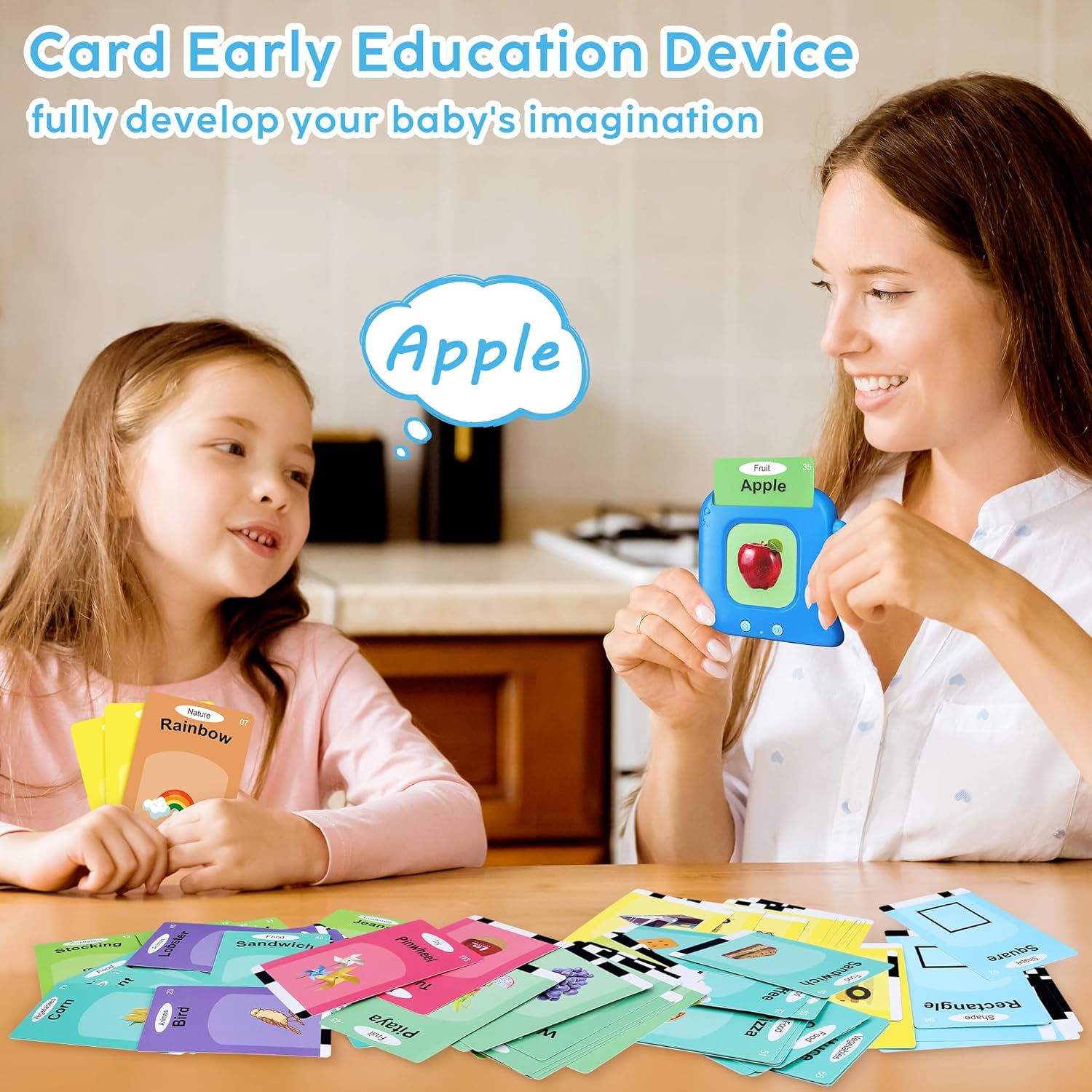 Talking Flash Cards,Kids Toddler Flash Cards with 240 Sight Words,Montessori Toys,Autism Sensory Toys,Speech Therapy Toys,Learning Educational Toys Gifts for Age 1 2 3 4 5 Years Old Boys and Girls