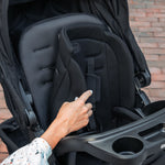 Chicco Bravo Primo Trio Travel System, Quick-Fold Stroller with Chicco KeyFit 35 Zip Extended-Use Infant Car Seat and Stroller Combo | Springhill/Black