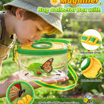 HAIMST Bug Catcher for Kids, Bug Vacuum Catching Kit with Bug Collector Butterfly Net Magnifying Glass Bugs Grabber Insect Catcher Tweezers, Outdoor Explorer Toys Gift for Kids Age 3-12