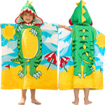 Joiedomi Kids Beach Towels with Hood for 3-10 Years Boys Girls Unicorn Hooded Toddler Bath Towel Poncho Absorbent Quick Dry Soft Microfiber Swim Robe with Backpack Lightweight 30"x30" for Beach Pool