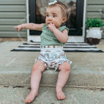 fhutpw Baby Girl Clothes Summer Cute Outfits 3 6 12 18 Months Spaghetti Strap Romper & Floarl Shorts Sets