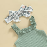 CIYCUIT Baby Girl Clothes 0 3 6 9 12 18 Months Summer Outfits Floral Shorts Set Green 0-3 Months