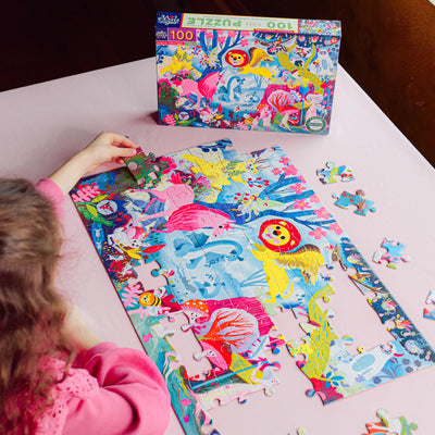 eeBoo 100 Piece Puzzle for Kids - Magical Creatures Children's Puzzle Fantasy Themed, Large Pieces for Small Hands to Develop Motor Skills