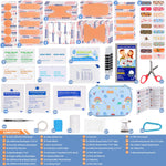 RAINLOS Small-First-Aid-Kit-for-Home-Car-Travel-Camping-Hiking-Kids, Mini Cute Portable Medical Emergency Kits Fits into a Purse, Diaper Bag & Backpack, Travel Must Have