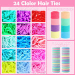 Hair Accessories for Girls, 1695 Pcs Toddler Hair Ties Elastic Hair Ties with Hair Clips Hair Tail Tools, Girls Hair Accessories for Baby Toddlers Kids