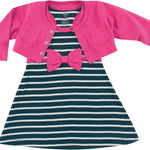Hudson Baby Baby Girls' Cotton Dress and Cardigan Set