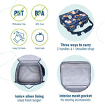 Wildkin Kids ECO rPET Insulated Lunch Box – Keeps Food Hot or Cold, Easy-Clean Lining, Mesh Pockets & BPA-Free – Boys & Girls, Ideal for School, Travel & Daycare – Wildflower Bloom