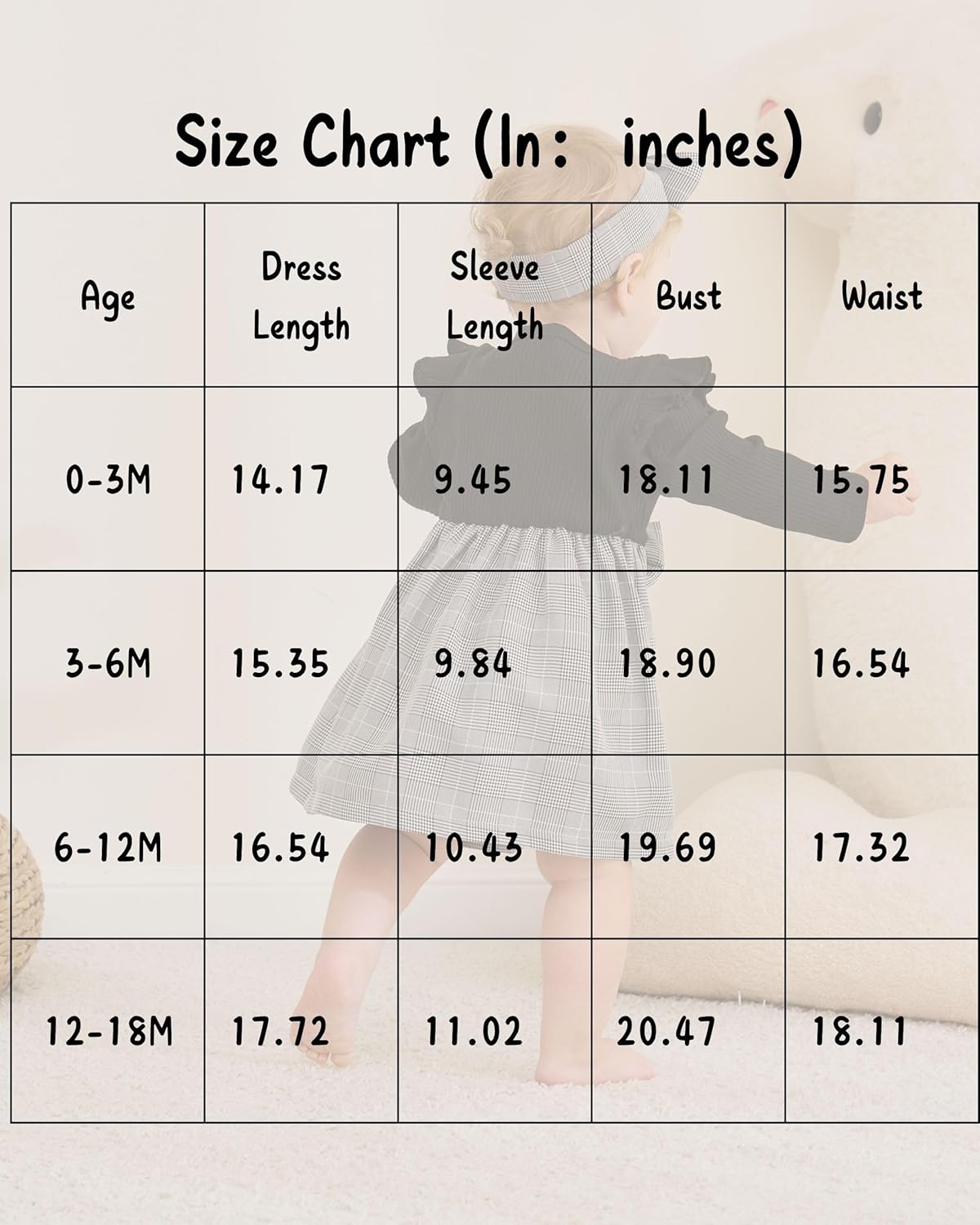 Baby Girl Dress Infant Clothes Newborn Fall Winter Outfits Plaid Dresses Cute Birthday Gifts Holiday Princess Dress for Girls