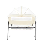 Dream On Me Lotus Bassinet and Bedside Sleeper in Ivory, Lightweight and Portable Baby Bassinet, Adjustable Height Position, Easy to Fold and Carry Travel Bassinet- Carry Bag Included Small
