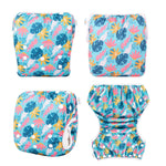 Babygoal Baby & Toddler Boys&Girls Swim Diapers, Reusable Adjustable Washable One Size Fits 6M-3T Gifts and Swimming Lessons 3 Pack 3ZSD26