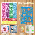 32 PCS Drawing Stencils Set for Kids, Reusable Drawing Painting Stencil Templates for Kids,Animals Unicorn Mermaid Dinosaur Princess Mixed Style Stencil for Art Projects,Classroom Crafts,Wall Decor