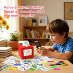 iHeartYard AI Voice-Powered Sticker Printer for Kids, Inkless|Wireless|Rechargeable Portable AI Mini Sticker Maker Machine for DIY Arts and Crafts, 3 4 5 6 7 8 9 10 11 12 Year Old Kid Birthday