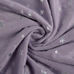 Donsonny Baby Blanket for Boys Girls Soft Minky with Double Layer Dotted Backing, Star and Moon Printed 30 x 40 Inch Receiving Blanket (Violet)