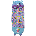 Children's sleeping bag with cartoon bear design on a white background