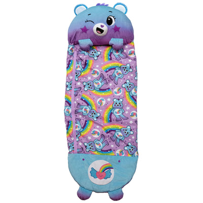 Children's sleeping bag with cartoon bear design on a white background