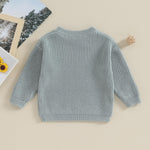 Yoawdats Toddler Baby Girl Boy Long Sleeve Knit Sweater Cute Round Neck Pullover Fall Winter Warm Tops Clothes (Grey Green, 0-3 Months)