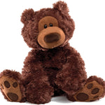 Brown teddy bear on a white background