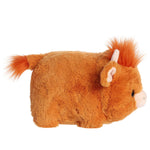 Aurora® Adorable Spudsters™ Hamish Highland Cow™ Stuffed Animal - Round Shape Makes for Comforting Cuddles - Perfect for Kids All Ages and Animal Loving Adults - Brown 10.5 Inches
