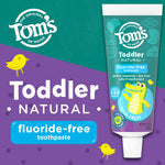Tom's of Maine Toddler Fluoride Free Toothpaste, Mild Fruit, 3 Pack, 1.75oz