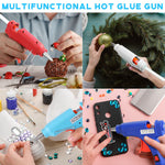 Zhengmy 12 Pieces Mini Hot Glue Gun Crafts Hot Melt Guns Fast Preheating and Easy Squeeze Trigger for School DIY Arts Class Projects Office Home Quick Repairs (Multicolored)