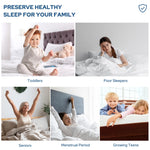 BEDLORE Waterproof Mattress Protector, Noiseless Queen Size Mattress Pad with Deep Pocket Fitted Up to 6"-18", Soft Breathable Dirt-Proof Bed Mattress Cover Washable Bedroom, Hotel (Gray)