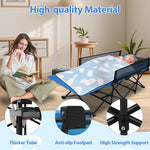 REDCAMP Kids Cot for Sleeping 2-7 Years, Portable Travel Toddler Cot Bed with Guardrail, Lightweight for Outdoor Indoor Home, Blue