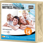 Utopia Bedding Waterproof Mattress Protector Queen Size, Premium Terry Mattress Cover 200 GSM, Breathable, Fitted Style with Stretchable Pockets (White)