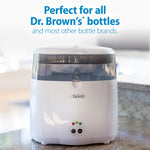 Dr. Brown’s Deluxe Electric Sterilizer for Baby Bottles and Other Baby Essentials & Natural Flow® Anti-Colic Options+™ Narrow Baby Bottles 8 oz/250 mL, with Level 1 Slow Flow Nipple, 4 Pack, 0m+