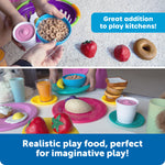 Learning Resources New Sprouts Breakfast Foods Basket - 16 Pieces, Ages 18+ months Pretend Play Food for Toddlers, Toddler Kitchen Toys, Preschool Learning Toys