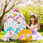 Holographic Easter Stickers for Kids, 100PCS Egg Bunny Stickers for Kids -Easter Egg Stuffers - Vinyl EasterEgg Games Crafts Activities Party Favors Basket Stuffers - Kids Gifts for Boys Girls