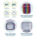 Wildkin ECO rPET Insulated Lunch Bag – Keeps Food Hot or Cold, Easy-Clean Lining, Zippered Pockets & BPA-Free – Boys & Girls, Ideal for School, Travel & Daycare – Rainbow Hearts