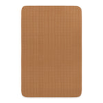 Babyletto 100% Organic Cotton Mini Crib Sheet, GOTS-Certified, Fitted 360°, Ultra-Soft and Breathable Muslin - Burnt Sienna