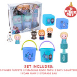 Disney Frozen Bath Toys - 11 pc Bath Value Set, Bath Toys, Finger Puppets, Rinse Cups, Foam Pump, Bath squirters