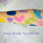 Mr. Bubble Bath Time Body Paints – 6-Color Washable Bath Paint Sticks with Gentle, Kid-Safe Formula – Fun Tub Time Art Set with Scented Colors & Carrying Case