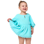 Gerber Baby Girls Toddler Kaftan Swimwear Cover Up, Aqua, 0-3 Months US