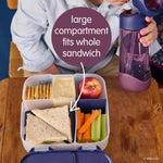b.box Harry Potter Lunch Box for Big Eaters All Ages - 8.5 Cup Leak Proof Bento Box with 4 Compartments, School Lunch Container with Ice Pack, Dishwasher Safe, BPA-Free, PFAS-Free