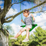 JKsmart Swing Seat for Kids Heavy Duty Rope Play Secure Children Swing Set,Perfect for Indoor,Outdoor,Playground,Home,Tree,with Snap Hooks and Swing Straps,440 lbs Capacity,Green