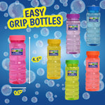 6 Pack Bubble Solution – 4oz Bubble Blower Bottles with 6-Hole Wand | for Kids | Birthday Party Favor Toy - Maxx Bubbles