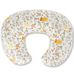 CHANGX3KB Ergonomic Nursing Pillow for Breastfeeding & Bottle Feeding, Breastfeeding Pillow to Reduce Back Neck Strain, Suitable for Breastfeeding Mom & Baby, Washable Cotton Cover(Flower Beige)