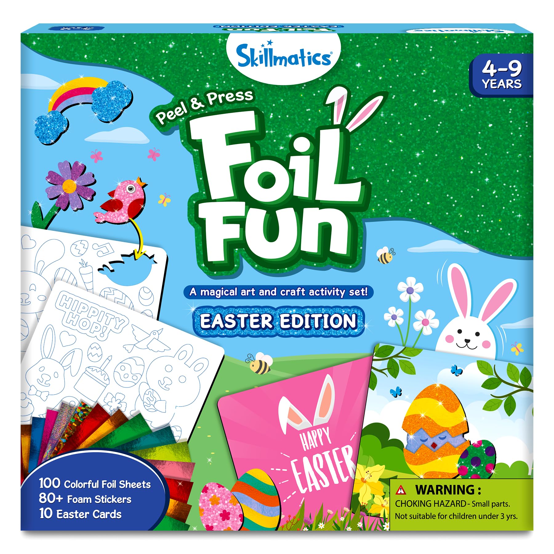 Skillmatics Art & Craft Activity - Foil Fun Animals, No Mess Art for Kids, Travel Toys, Craft Kits, DIY Creative Activity, Gifts for Boys & Girls Ages 4, 5, 6, 7, 8, 9