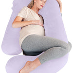 Cute Castle Pregnancy Pillows, Soft U-Shape Maternity Pillow with Removable Cover - Full Body Pillows for Adults Sleeping - Pregnancy Must Haves - Jumbo 57 Inch - Purple