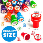 30PCS Animal Stamps for Kids, Safari Party Favors Self- Ink and Washable Stamps for Kids Birthday Gifts, Teacher Stamps