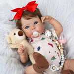 Lifelike Reborn Baby Dolls - 20 Inch Newborn Baby Doll with Realistic Veins, Handmade Reborn Doll with Weighted Soft Cloth Body, Real Life Baby Dolls Girl Gift for Kids Age 3+