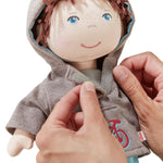 HABA Lian 12" Soft Doll - Baby Boy Doll with Brown Hair and Blue Eyes, Perfect Plush Toy for 18 Months & Up with Embroidered Face (Machine Washable)