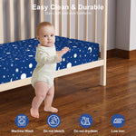 IOCCLH Baby Crib Sheets 2 Pack for Boys and Girls Fit for Standard Crib Toddler Mattress Breathable Soft Microfiber Baby Sheet 28x52x8in(Starry Sky & Clouds)