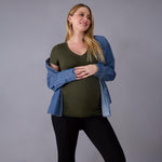 Motherhood Maternity Women's Secret Fit Over The Belly Ponte Flare Pregnancy Pant, Black, Medium