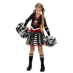 Spooktacular Creations Kids Halloween Cheerleader Costume, Zombie Cheerless Costume for Girls, Dead Cheer Outfit Toddlers for Halloween Scary Spiritless Dress Up Parties, S
