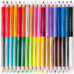 eeBoo: Watercolor Pencils Rainbow – 18 Double-Sided Pencils, 36 Colors, Foil Barrels, Add Water to Paint, Artist Quality Art Supplies