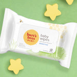 Burts Bees Baby Bee Chlorine-Free Wipes, 72 Count (Pack of 6)